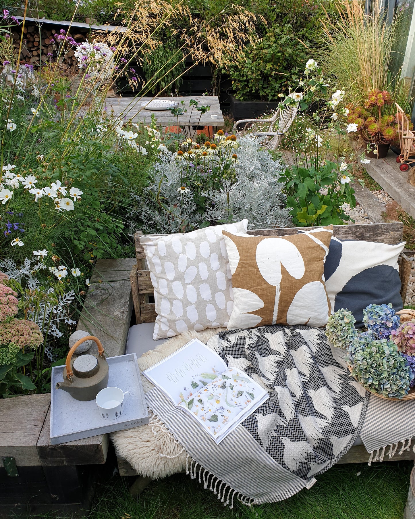 Water Lilies Cushion | Mustard
