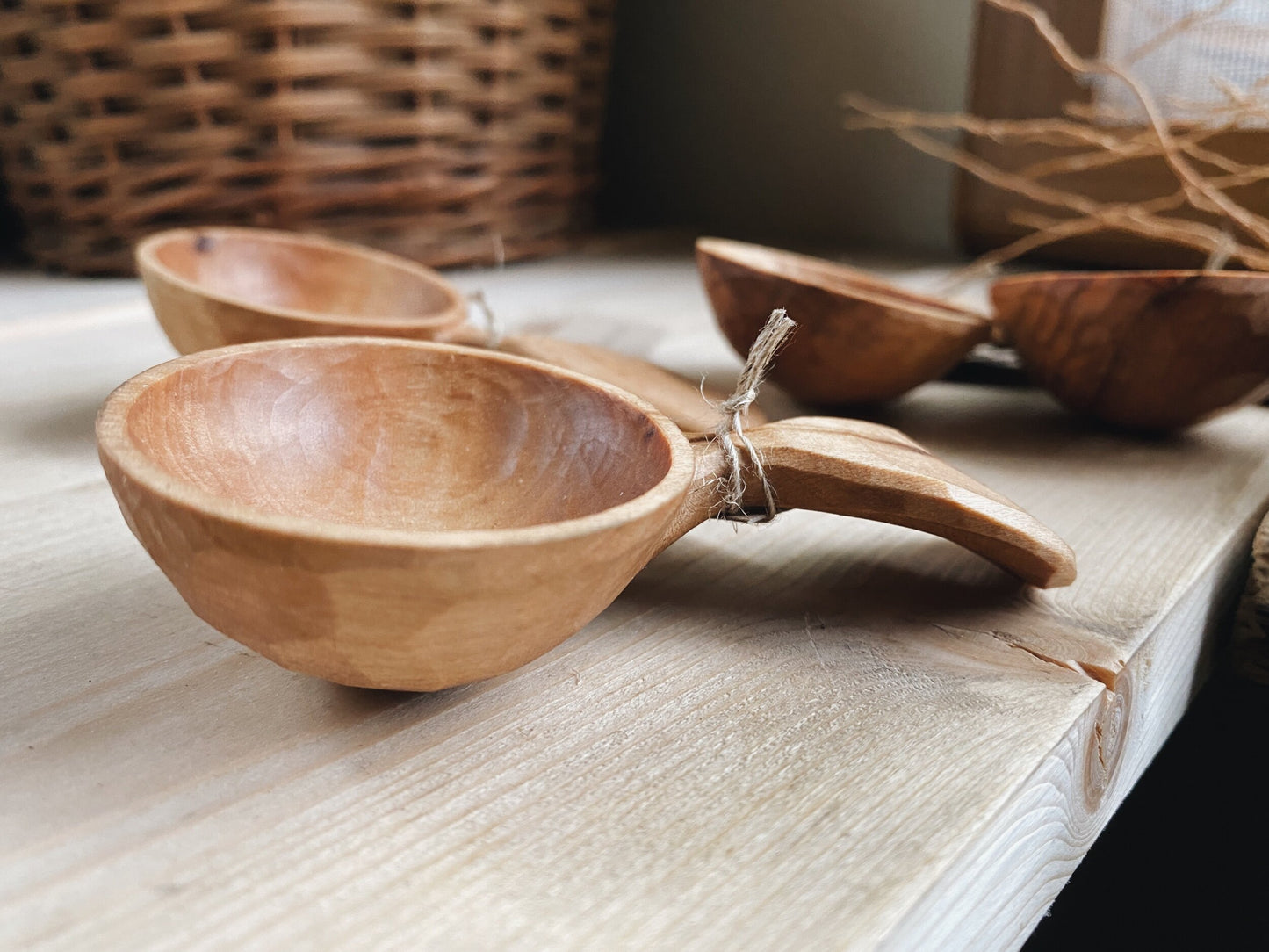 Hand Carved Coffee Scoop | This Cabin Van