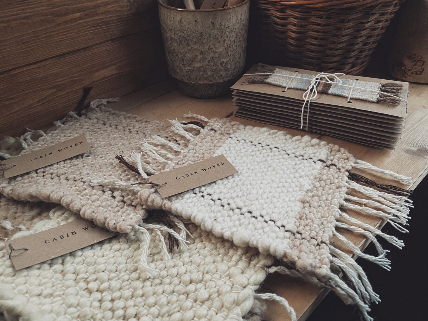 Hand Woven Wool Coaster | This Cabin Van