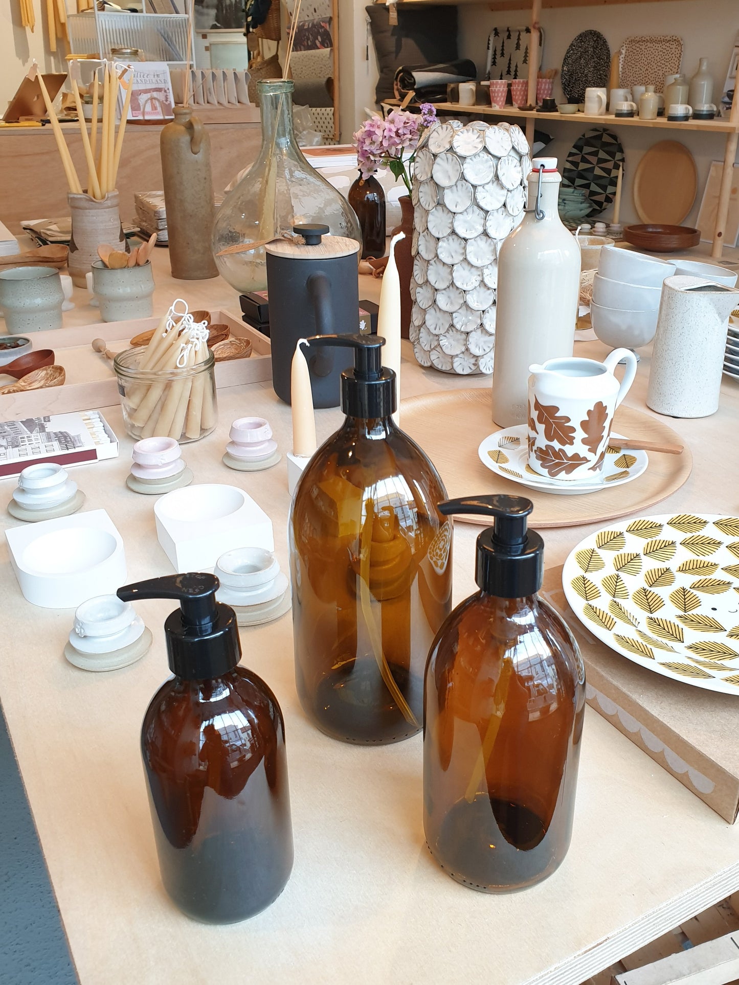 Amber Glass Reusable Bottle | 300ml Pump Top