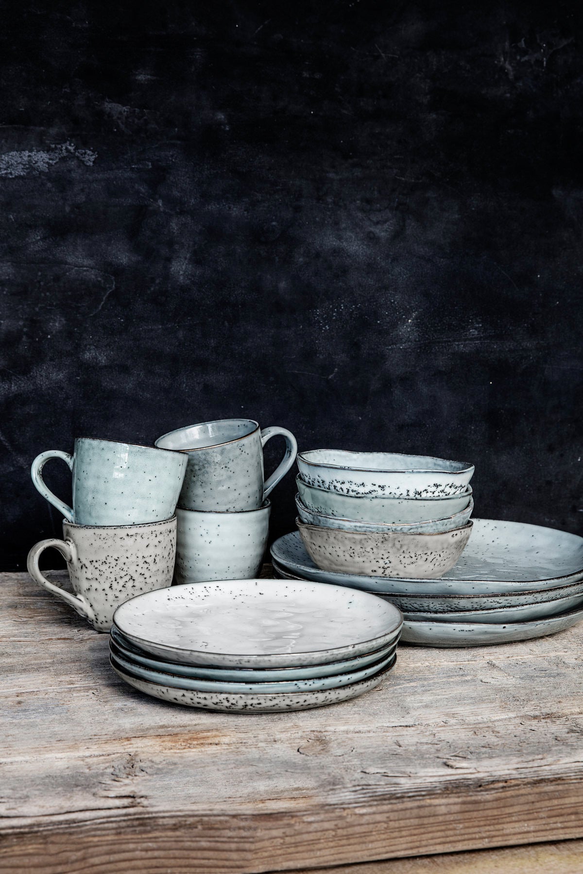 Rustic Cake Plate | Grey/Blue