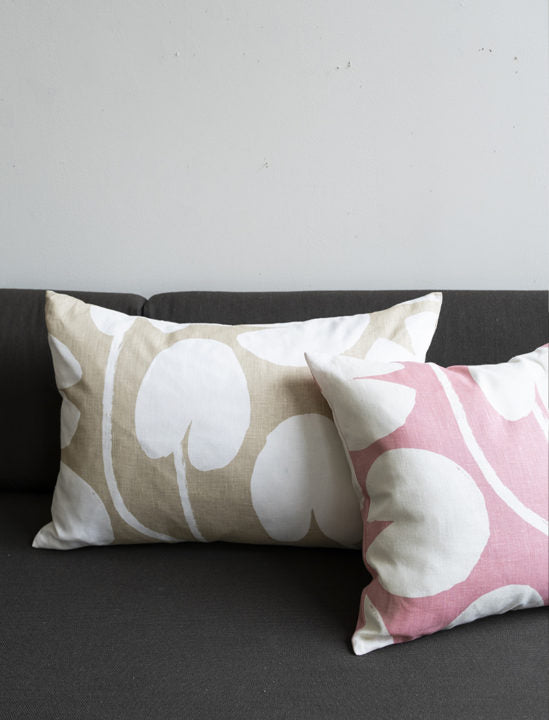 Water Lilies Cushion | Large Sand