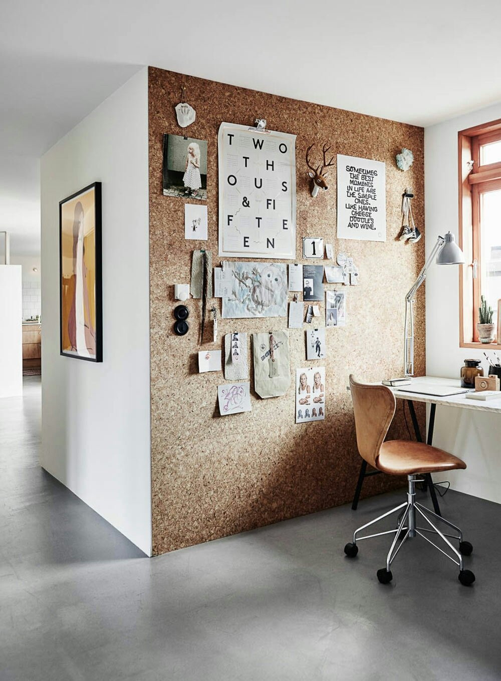 A small Scandi inspired workspace.