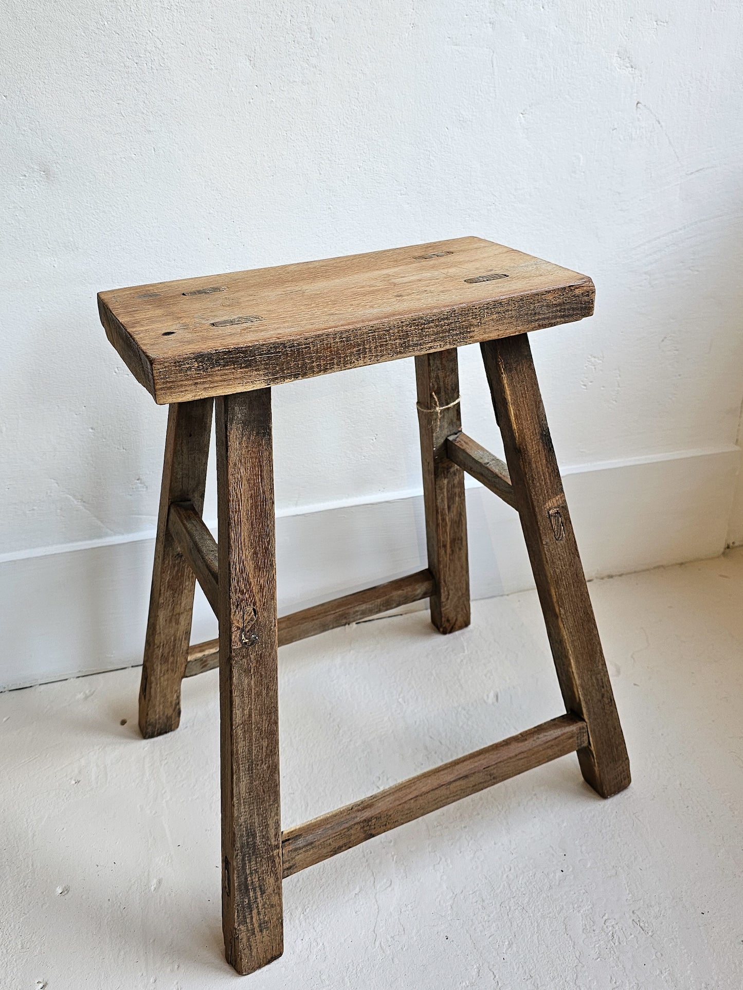 Rustic Reclaimed Stool | Rectangular