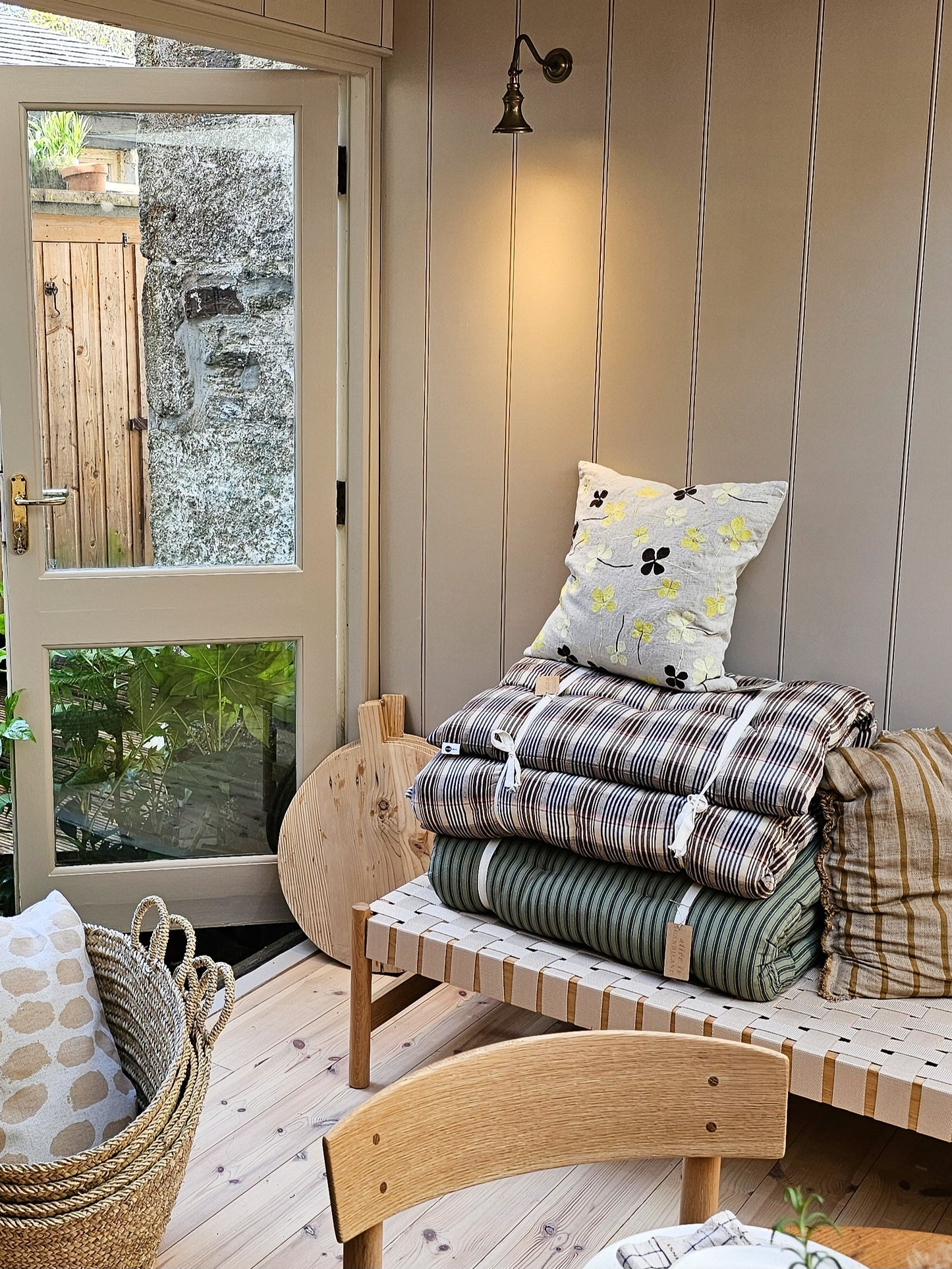 Cotton Mattress | Moss Green Stripe