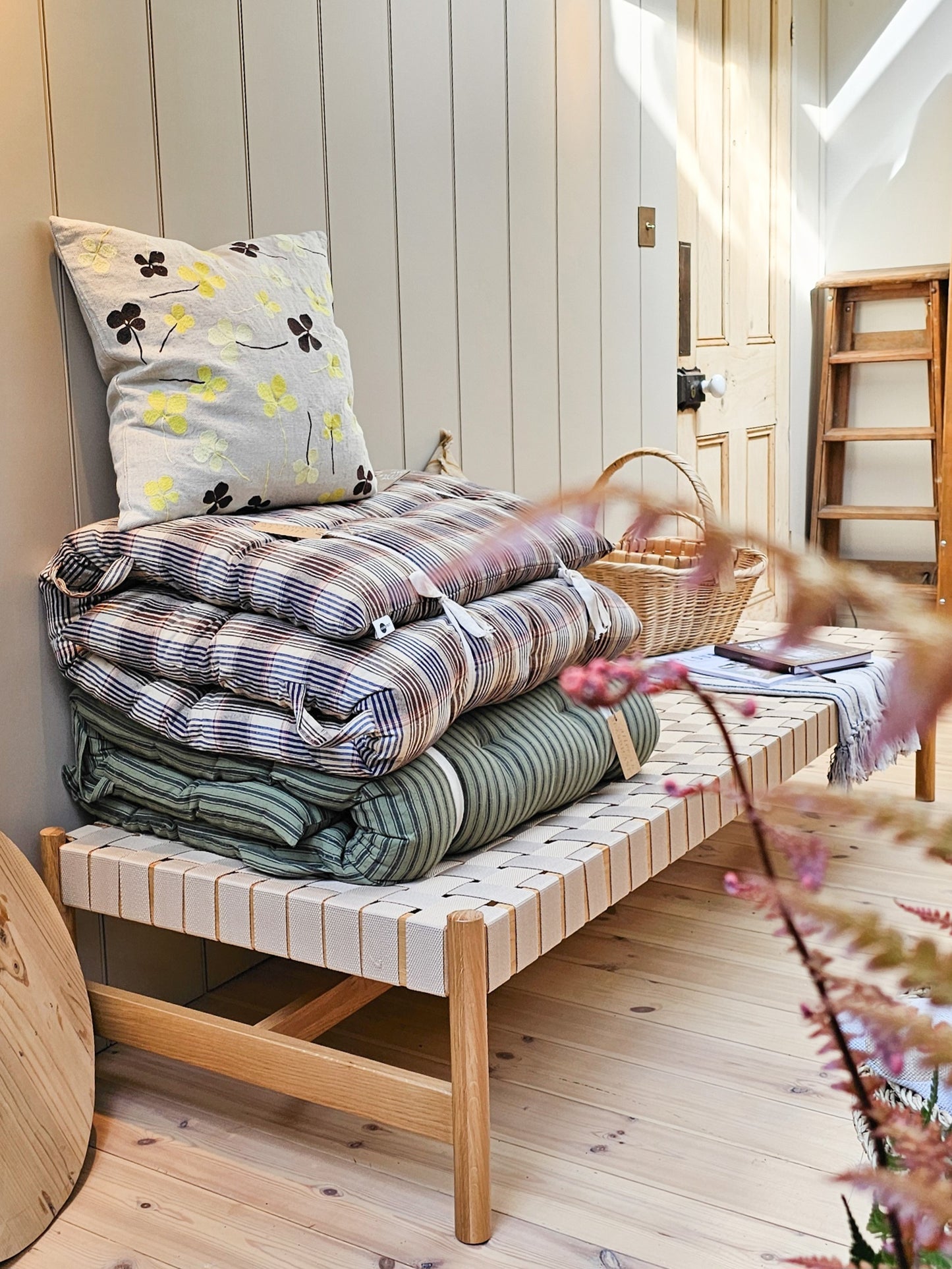Cotton Mattress | Moss Green Stripe