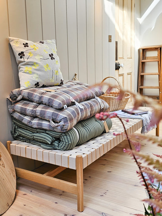 Cotton Mattress | Moss Green Stripe