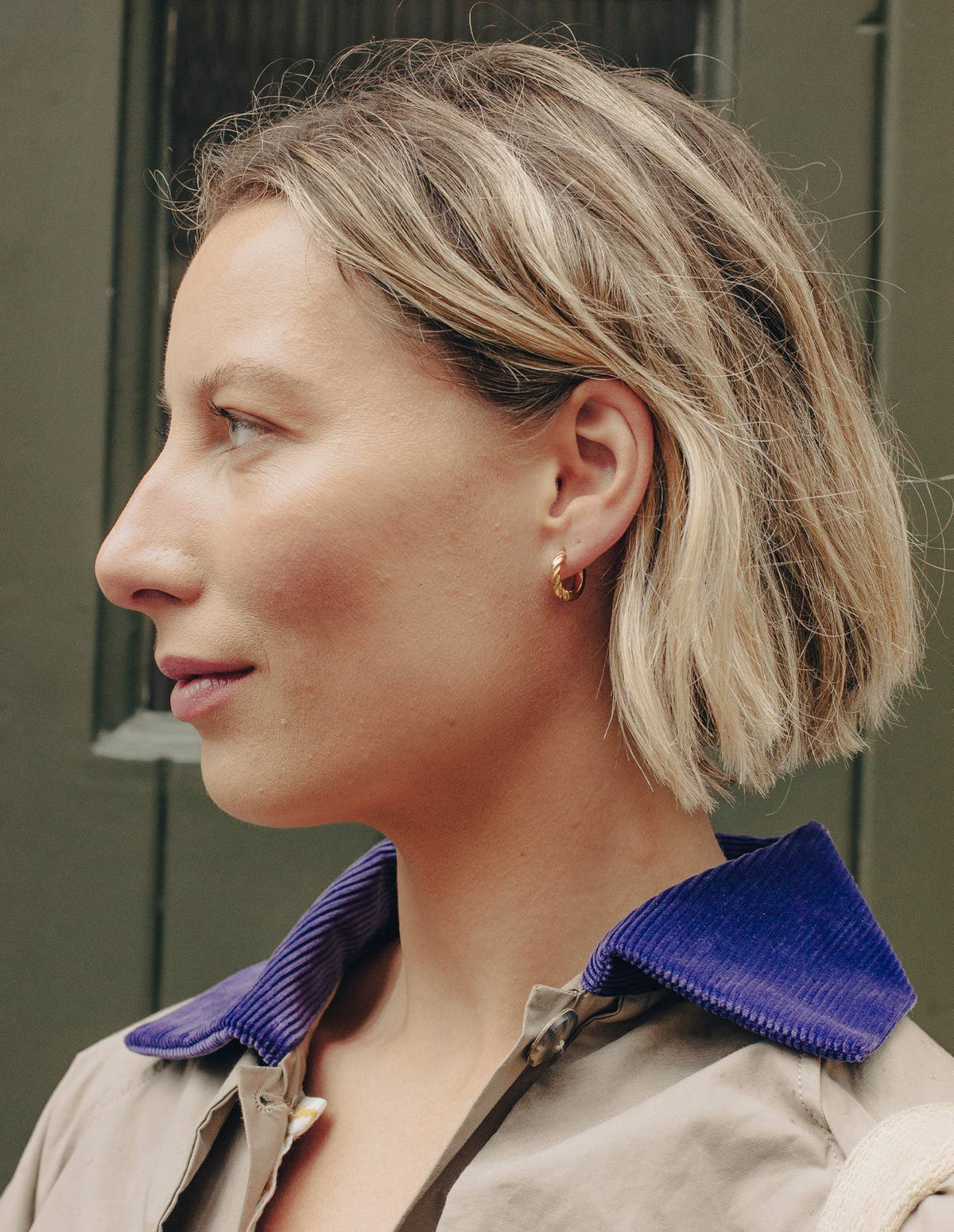 Gold Mini Twist Leverback Huggie Hoop Earrings | Tarnish-free