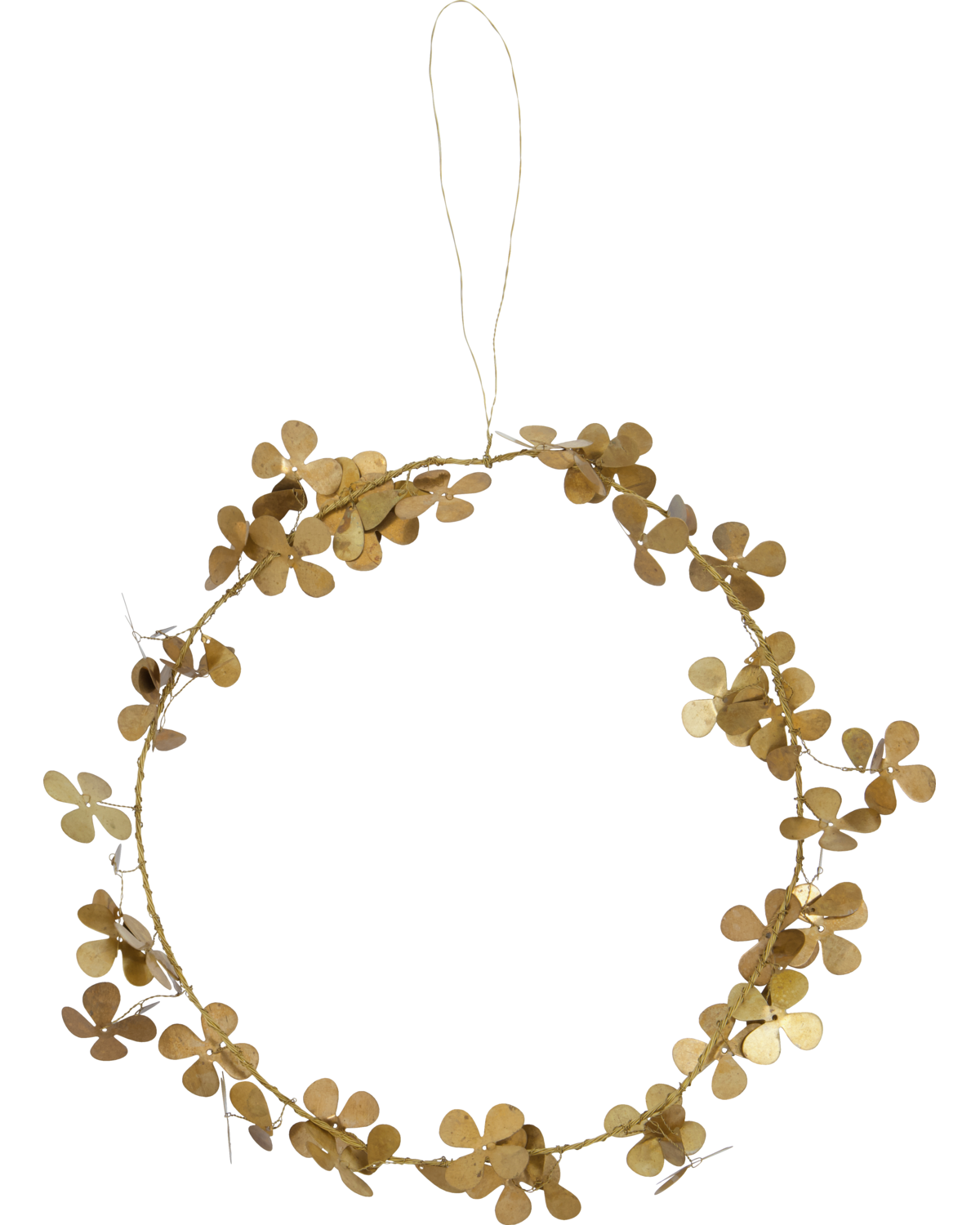 Brass Clover Wreath