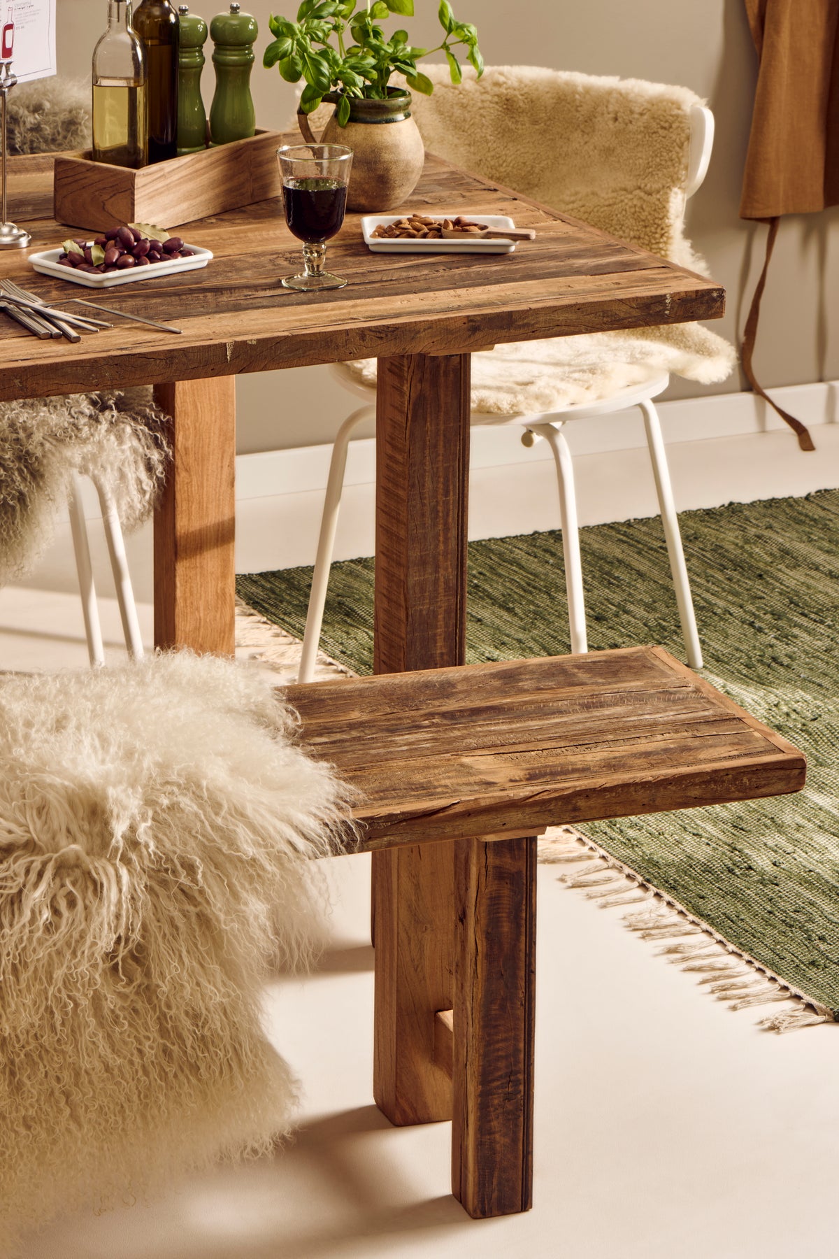 Tibetan Sheepskin Rug | Butter Cream