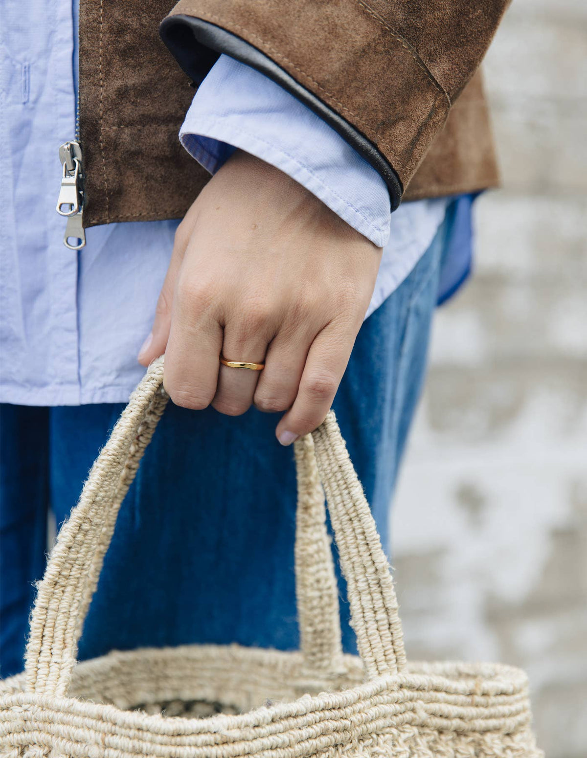 Gold Organic Flow Band Ring | Tarnish-free