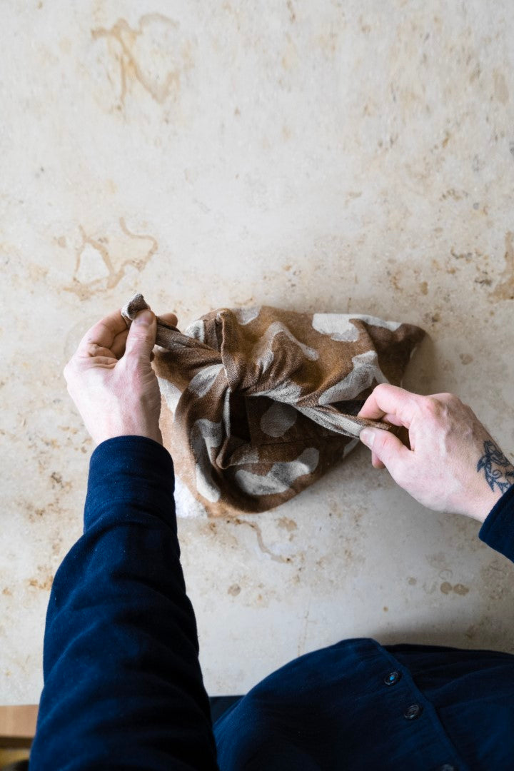 Udon Linen Bento Tie Bag