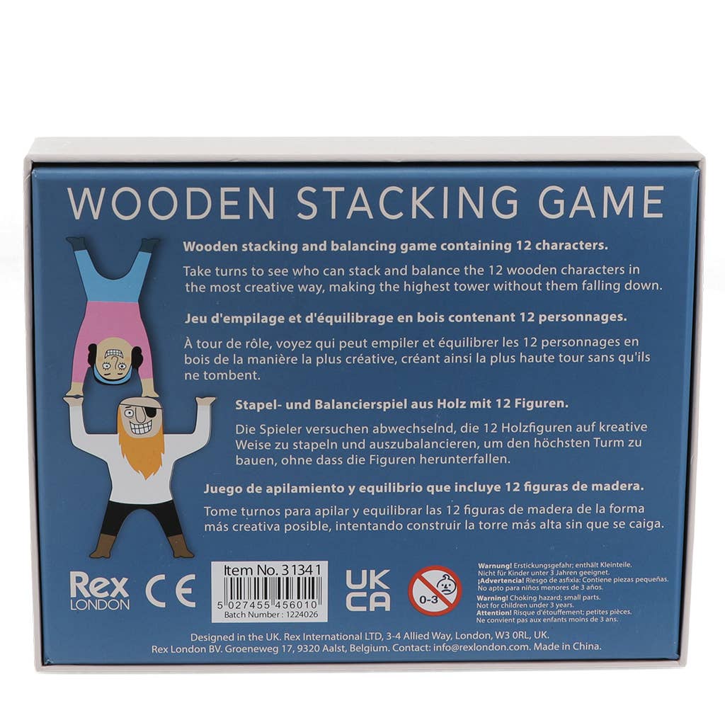 Wooden stacking characters game