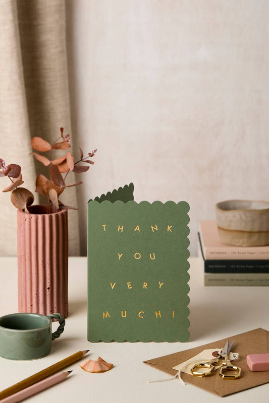 Thank You Very Much Scallop Card