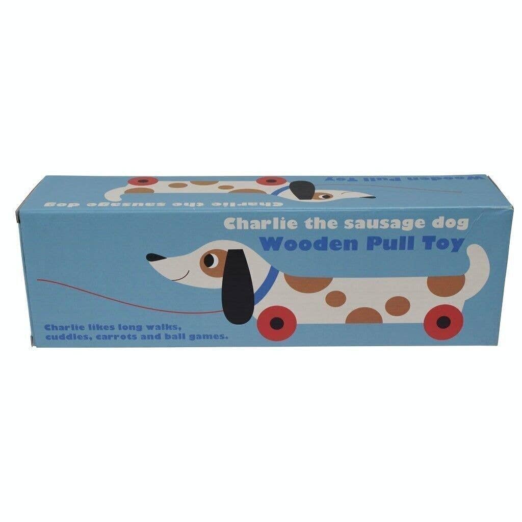 Wooden Pull Toy - Charlie The Sausage Dog SECONDS