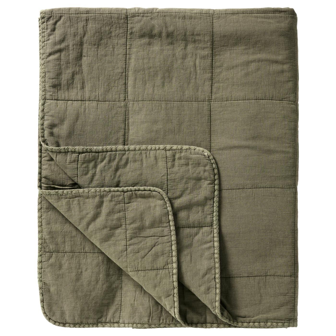 Stonewashed Cotton Quilt | Eucalyptus Green