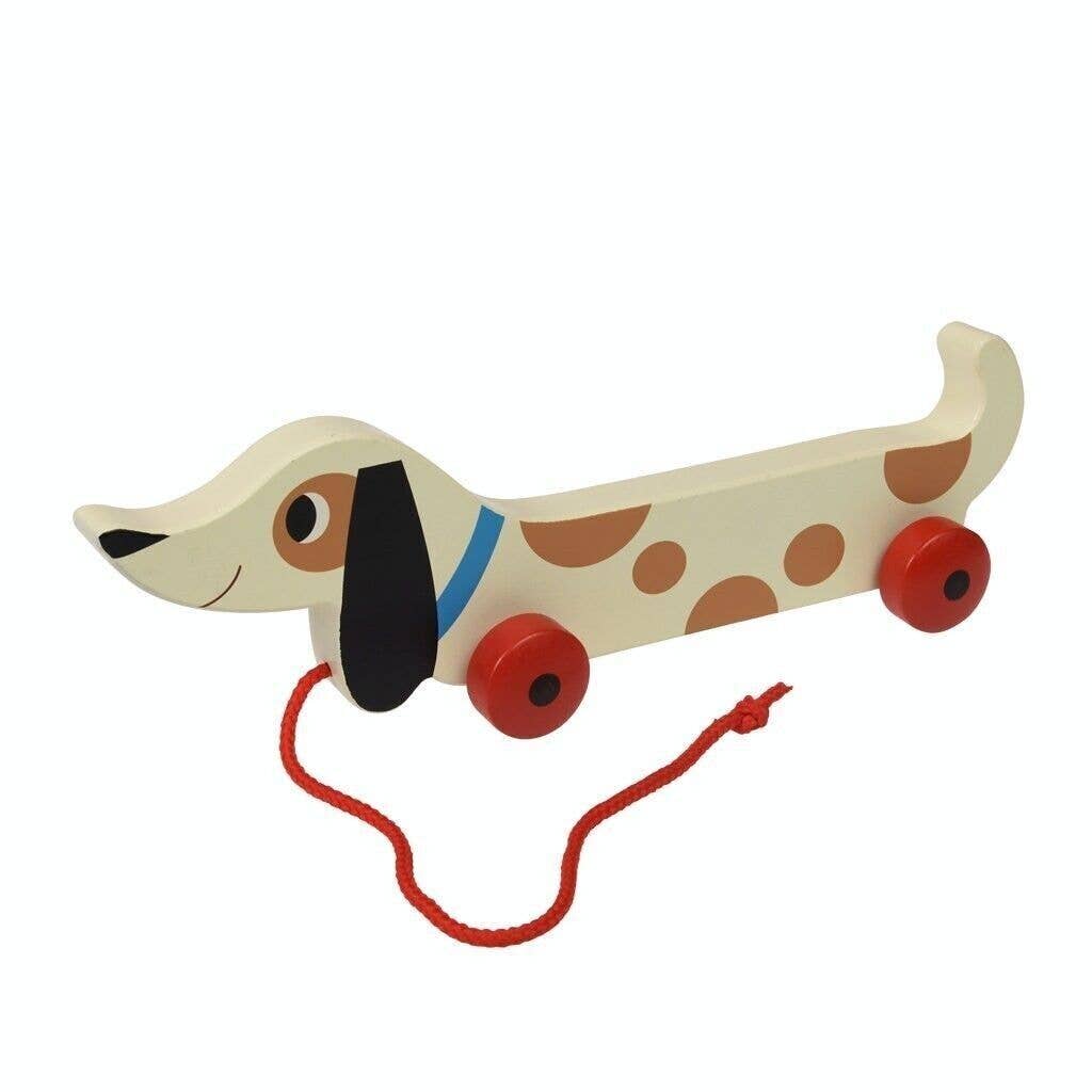 Wooden Pull Toy - Charlie The Sausage Dog SECONDS