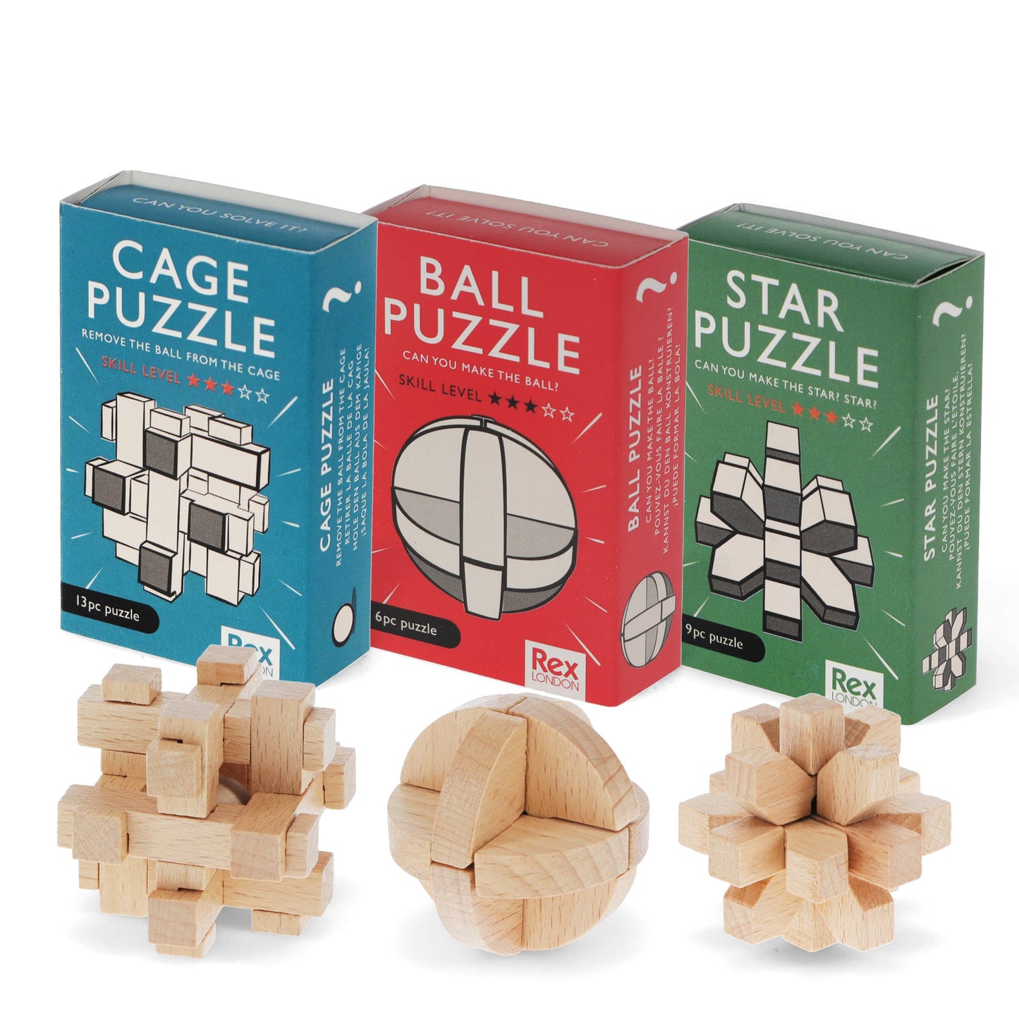 Mini wooden puzzles - Assorted