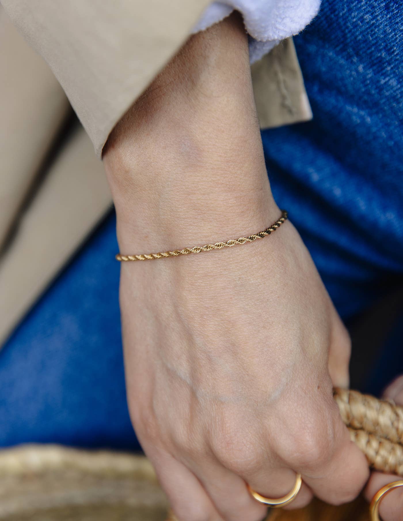 Gold Rope Twist Bracelet | Tarnish-free