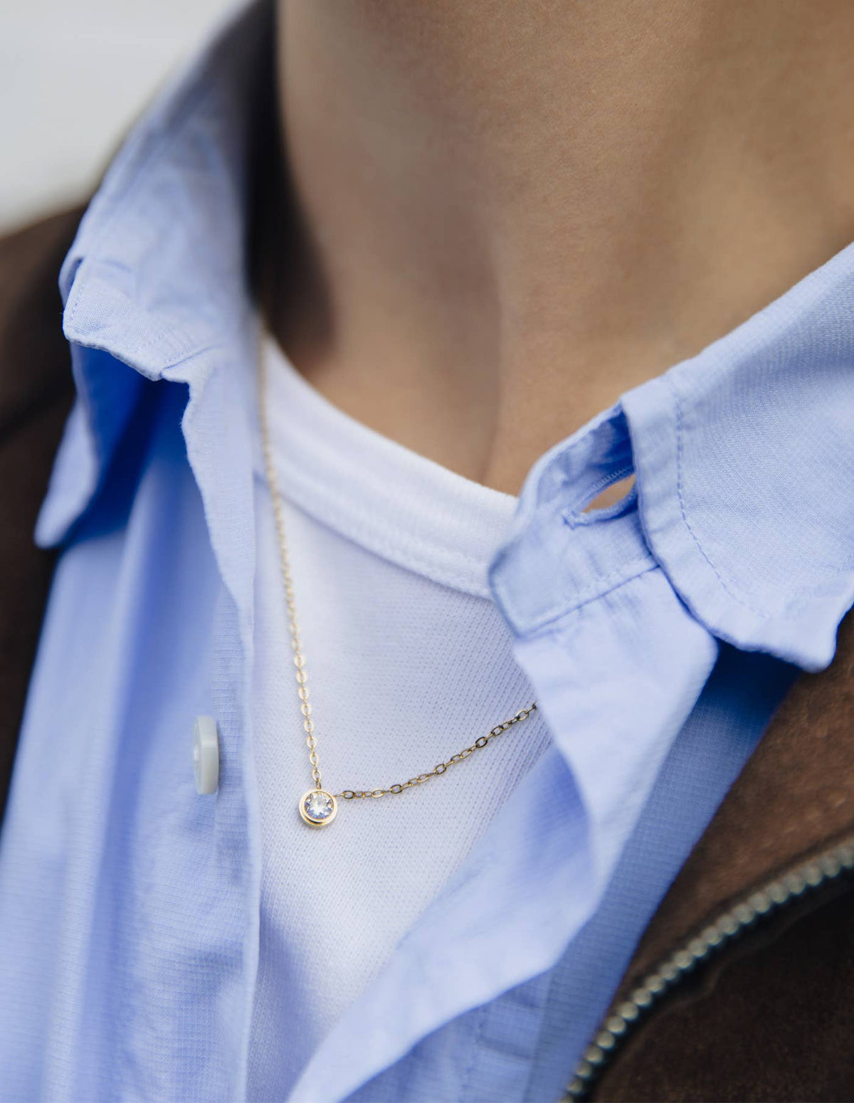Gold Dainty Stone Necklace | Tarnish-free