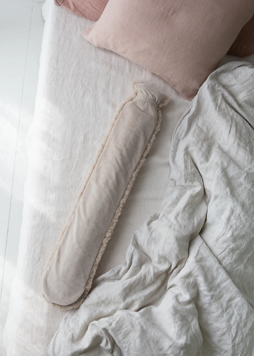 Sheepskin Extra Long Hot Water Bottle | Natural Oatmeal