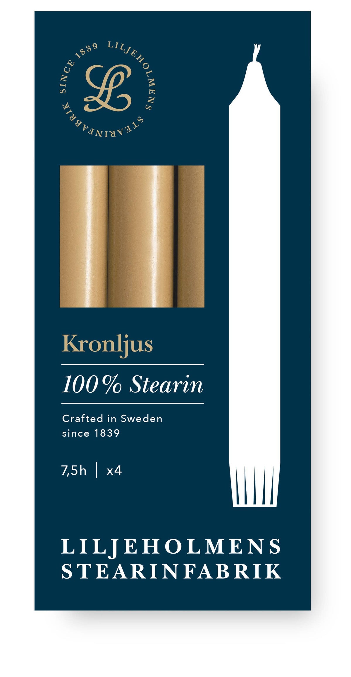 Kronljus Honey Candles | 4 Pack