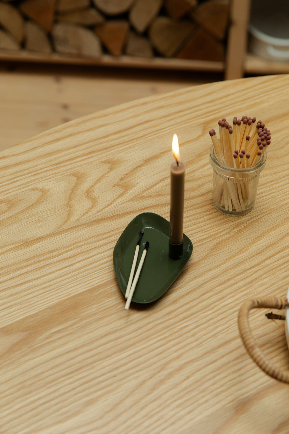 Mie Candle Holder | Mini Leaf Green