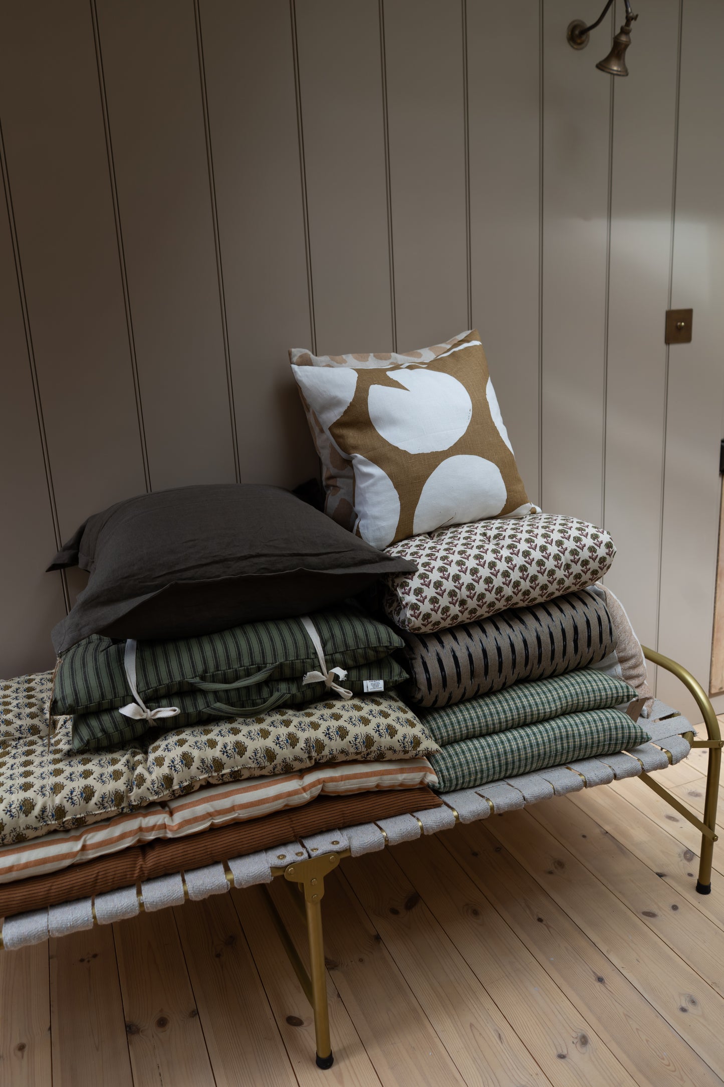 Cotton Mattress | Moss Green Stripe