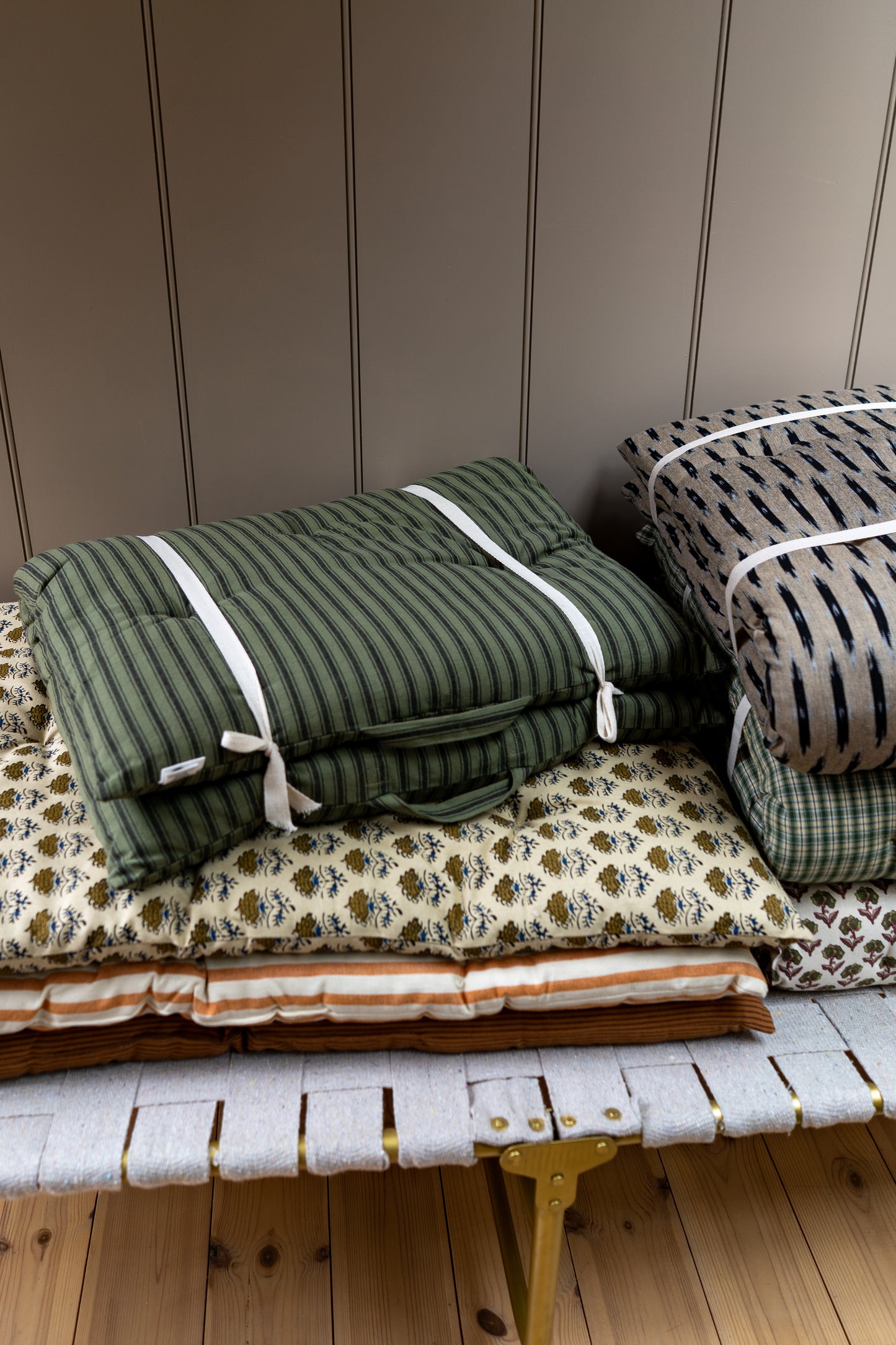 Cotton Mattress | Moss Green Stripe