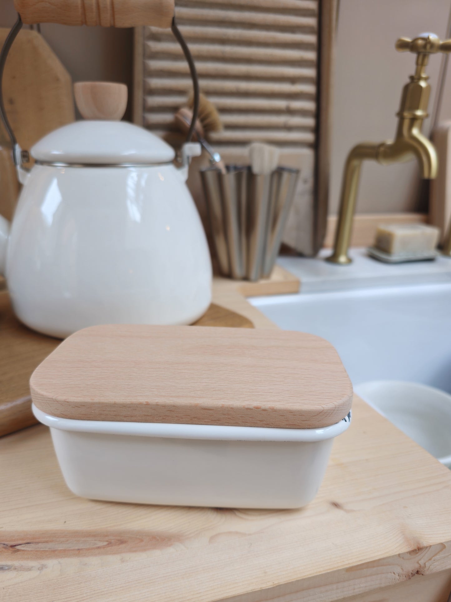 Enamel Butter Dish | SECONDS QUALITY