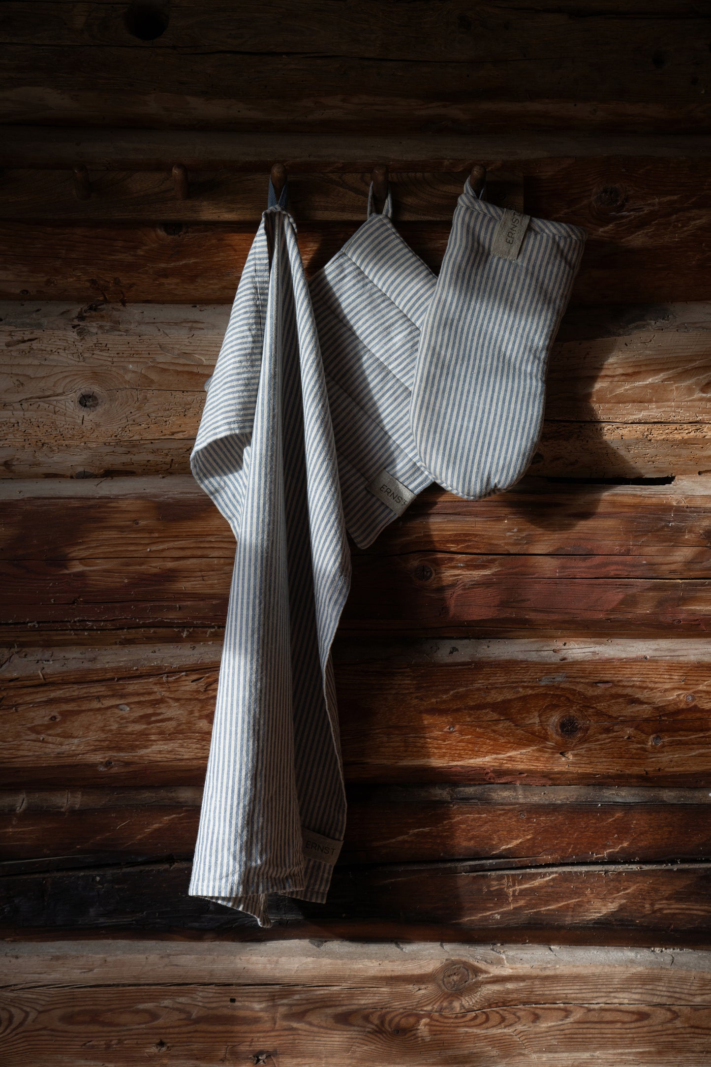 Striped Oven Glove | Blue/Beige