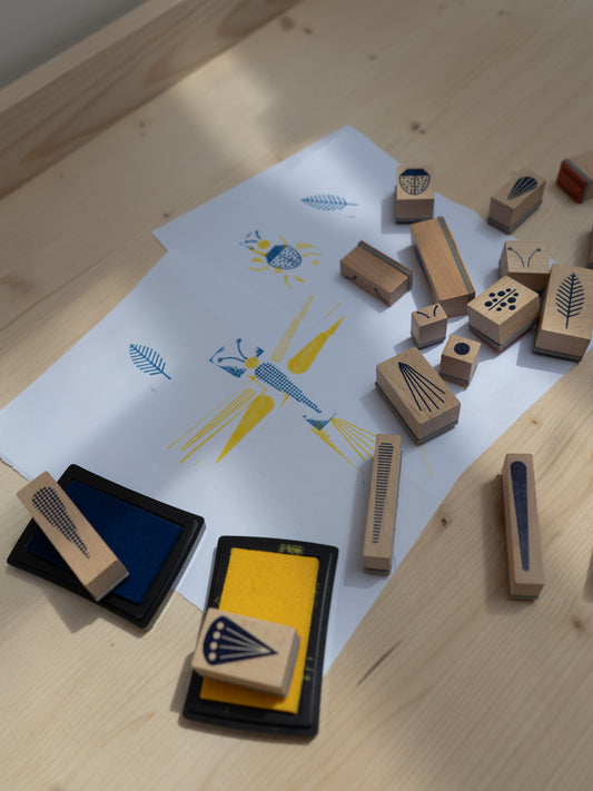 Wooden Stamp Set | Butterflies & Bugs