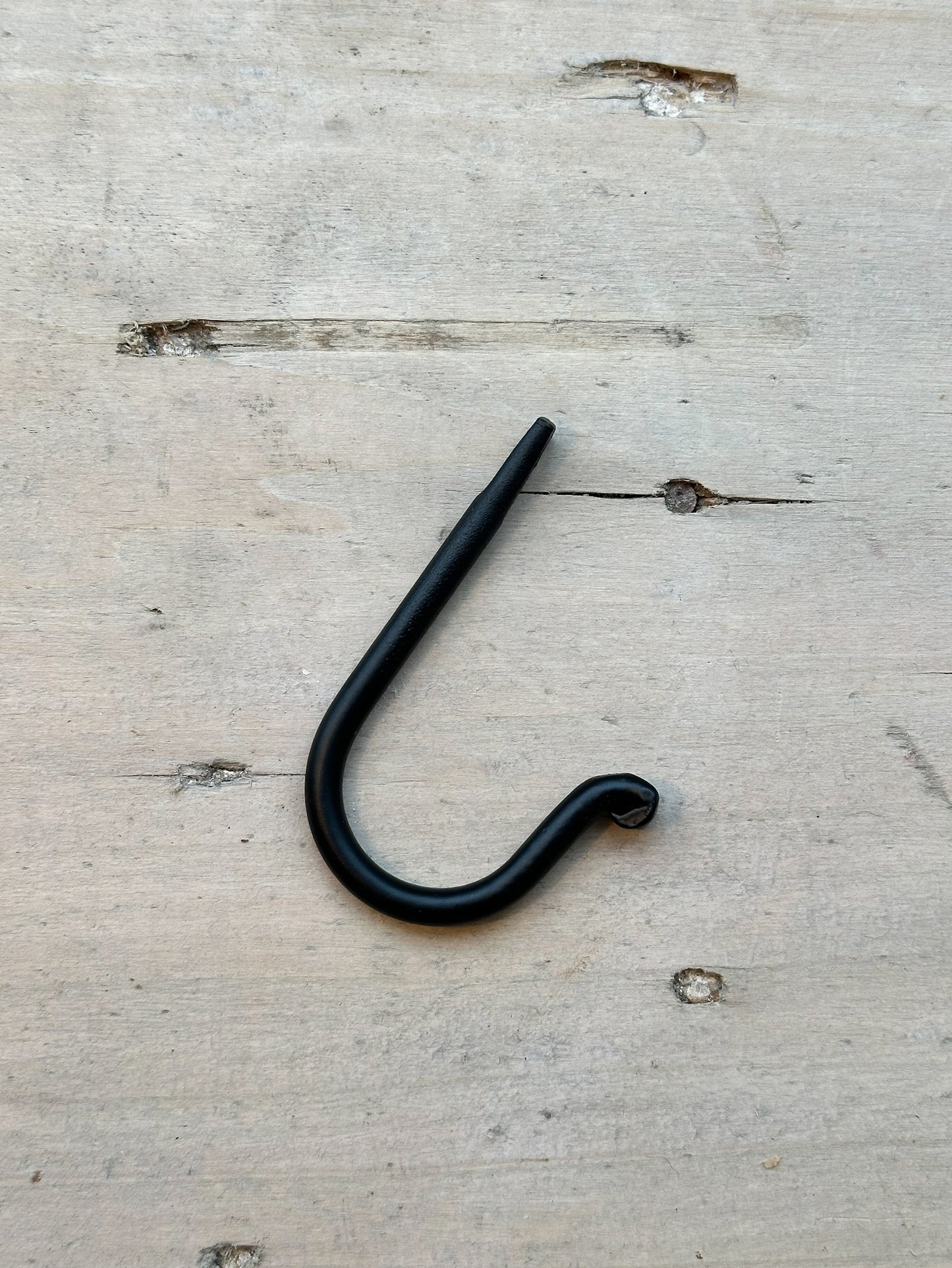 Strömshaga Simple Iron Hook | Black 9cm