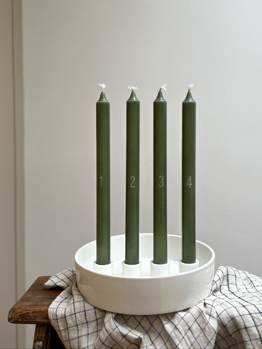 Advent Candle Set | Dusty Green
