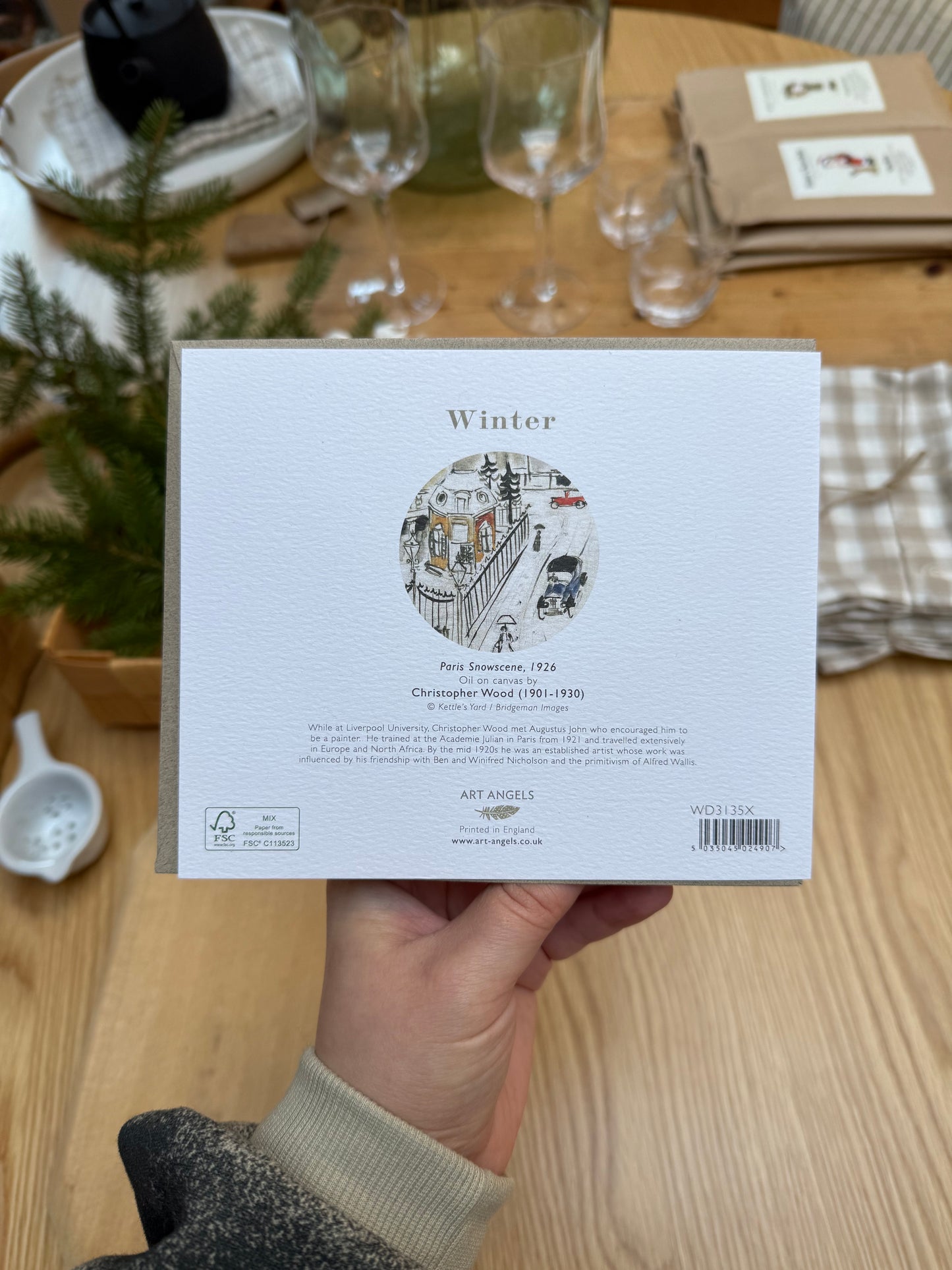 Paris Snowscene Card