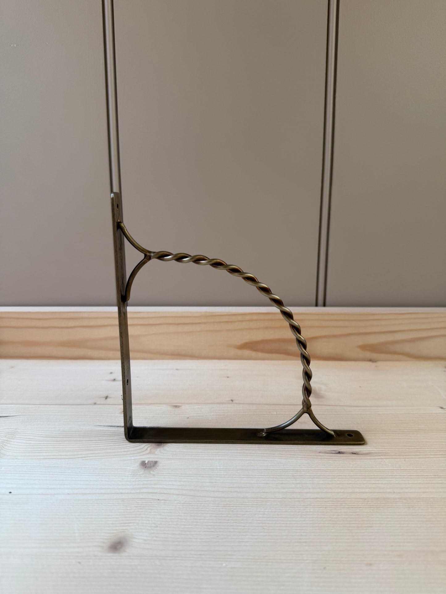 Antiqued Brass Shelf Bracket