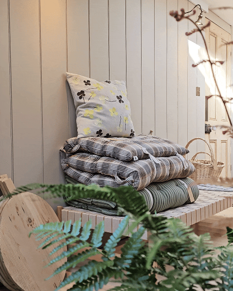 Cotton Mattress | Moss Green Stripe
