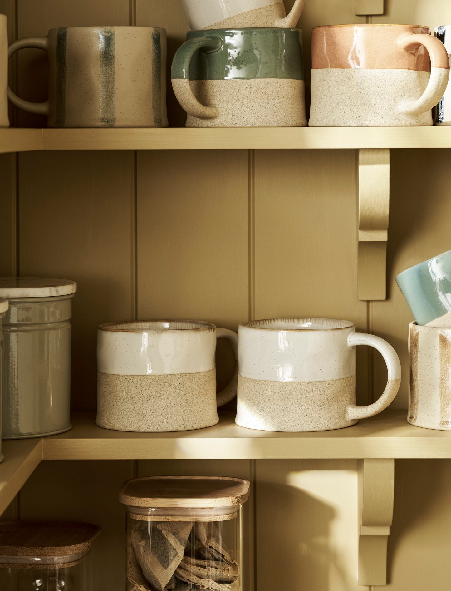 Half Glazed Mug | White