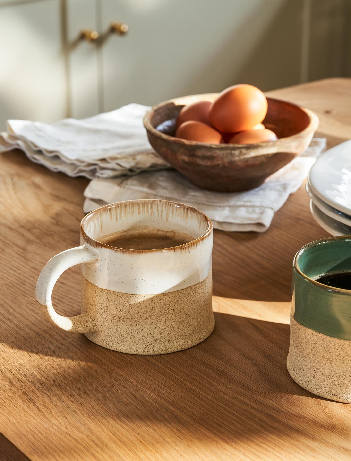 Half Glazed Mug | White