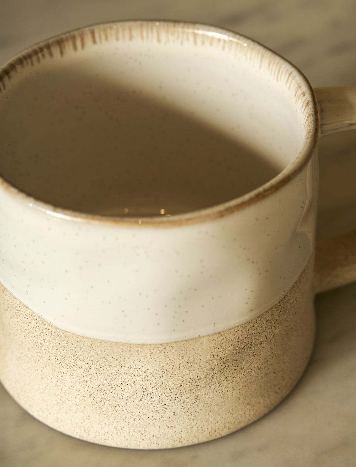 Half Glazed Mug | White