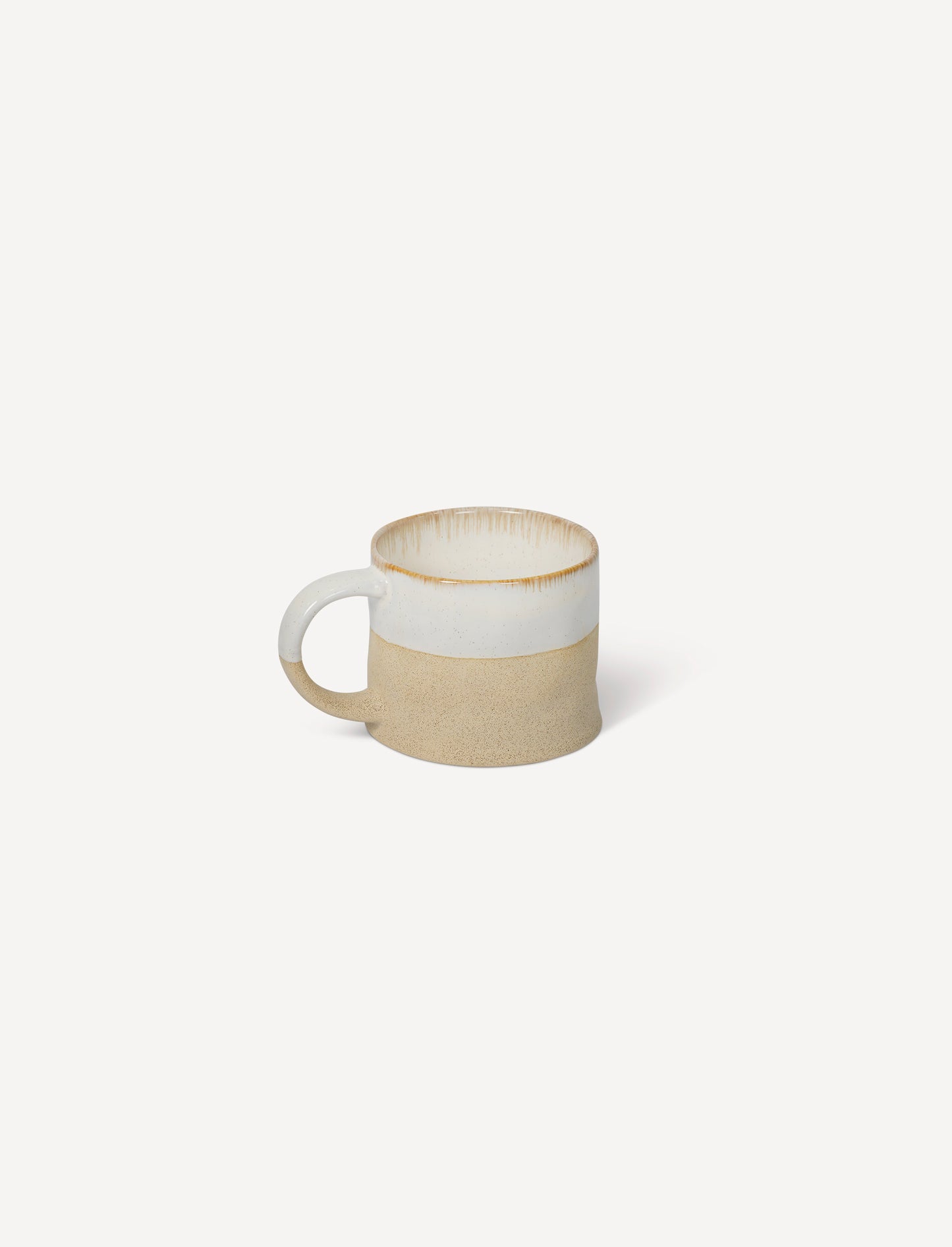 Half Glazed Mug | White