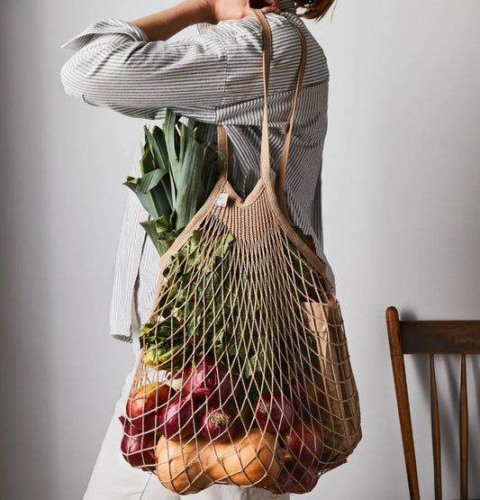 French String Market Bag | Beige