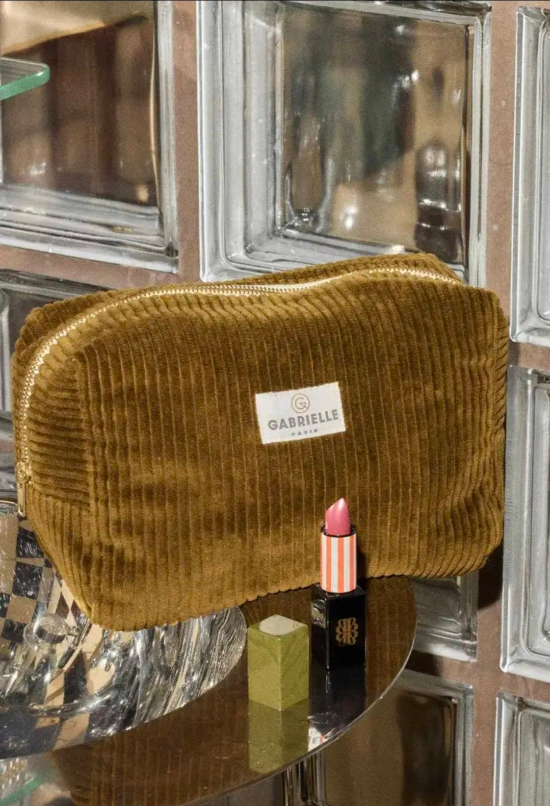 Olive Toiletry Bag | Velvet Corduroy