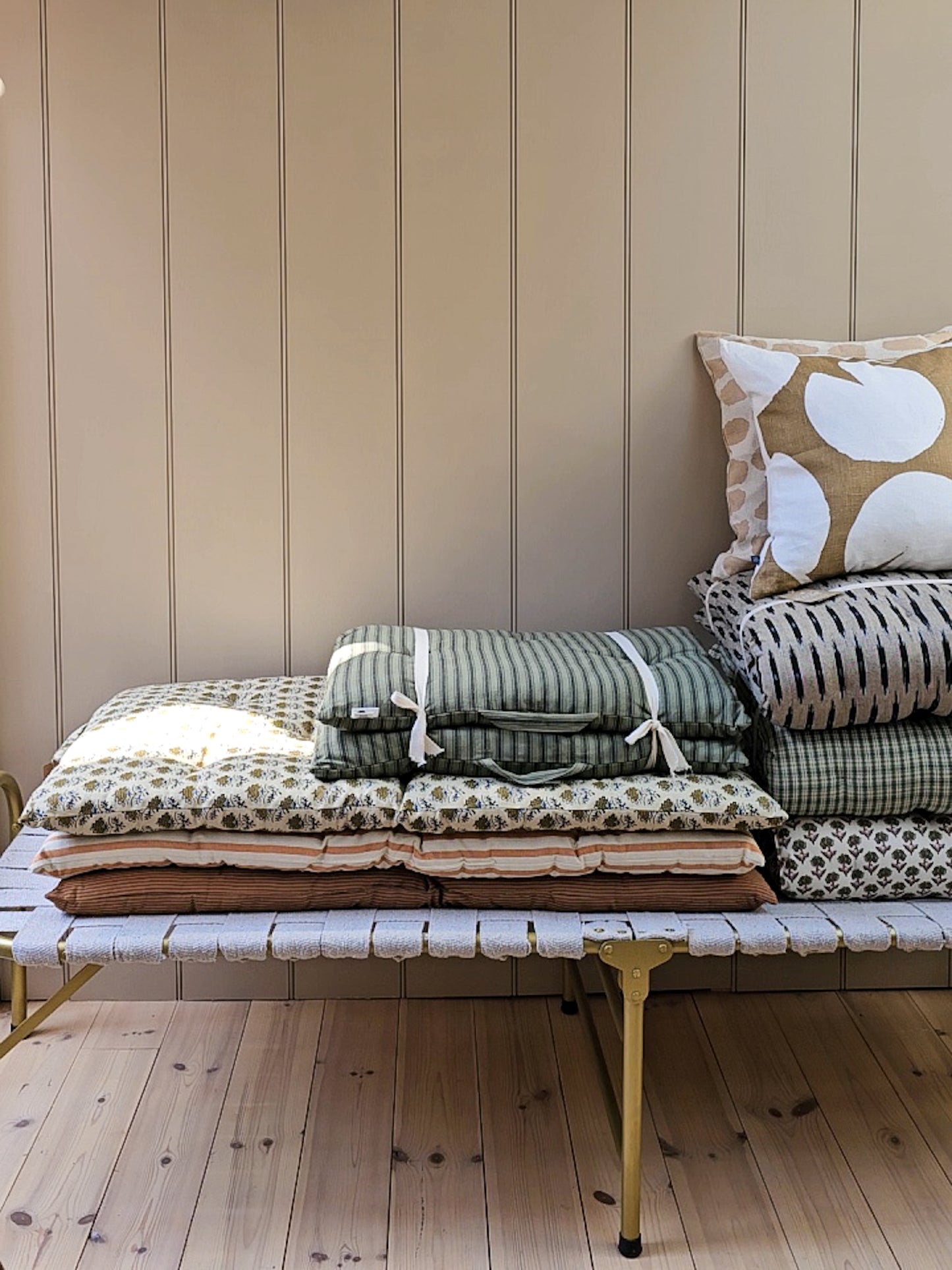 Cotton Mattress | Moss Green Stripe