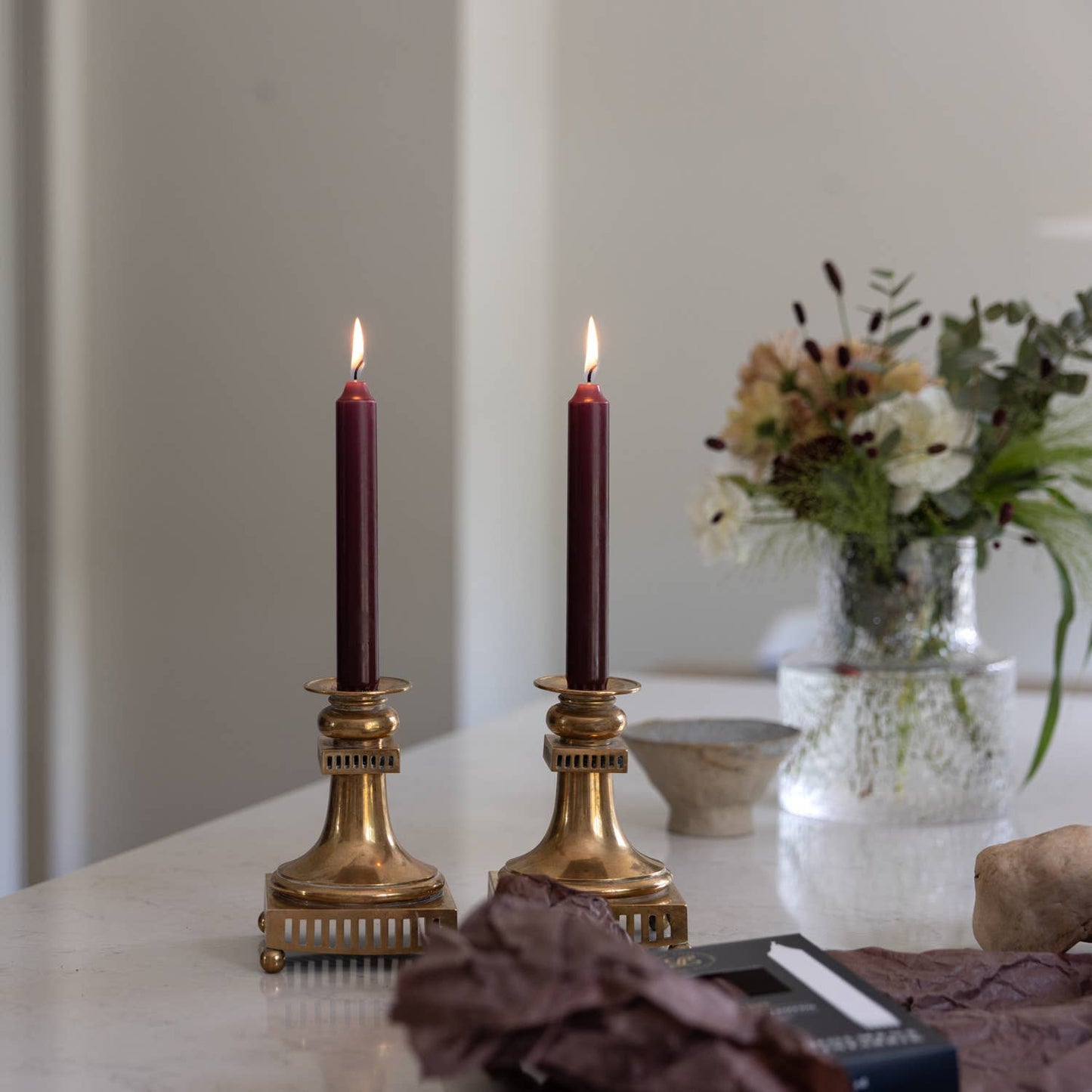 Kronljus Wine Red Candles | 4 Pack