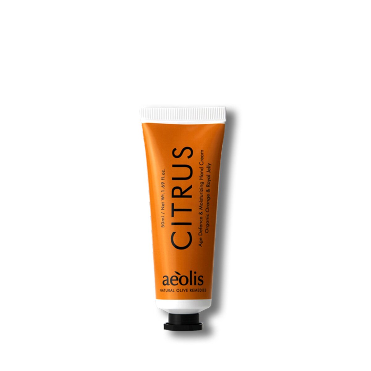 Aeolis citrus hand cream in an orange 50ml tube