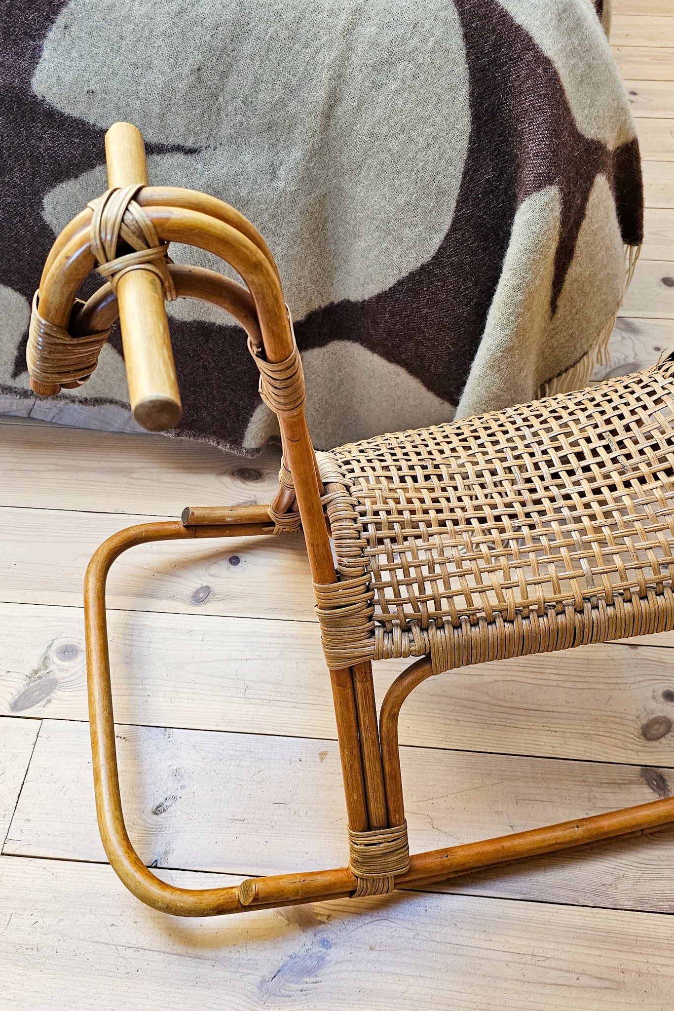 Vintage Franco Albini Bamboo Rocking Horse