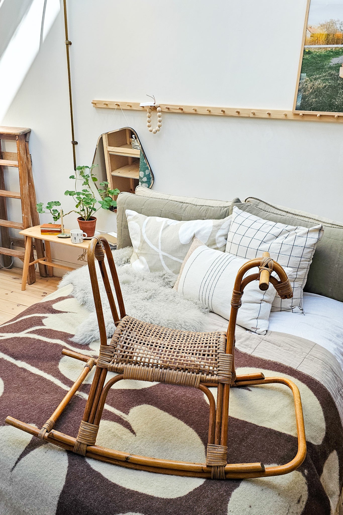 Vintage Franco Albini Bamboo Rocking Horse