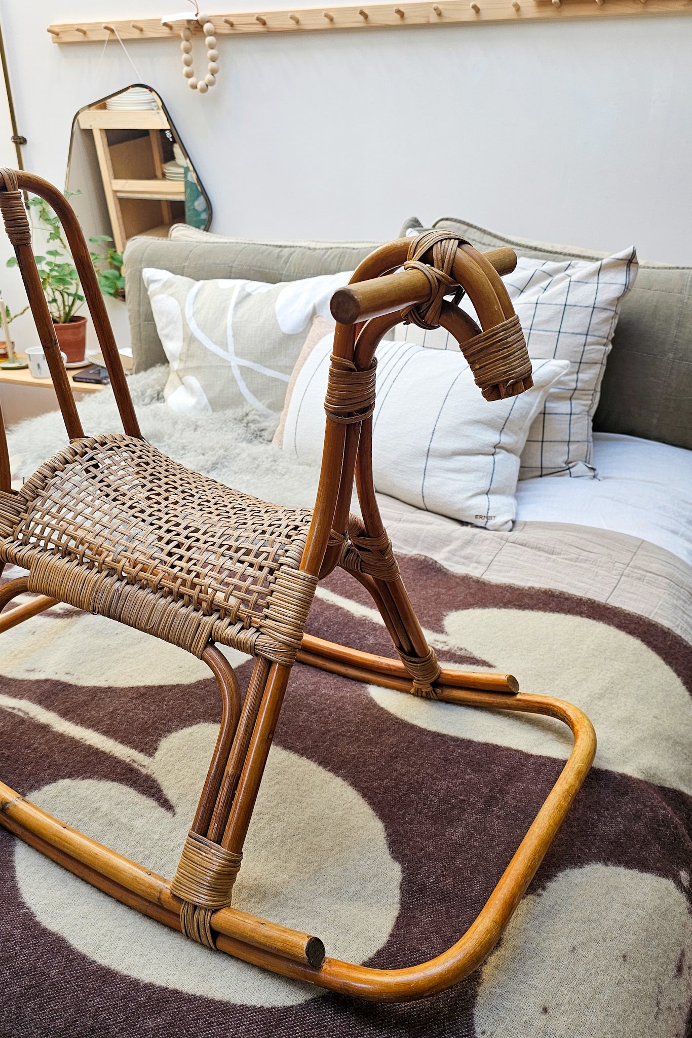 Vintage Franco Albini Bamboo Rocking Horse