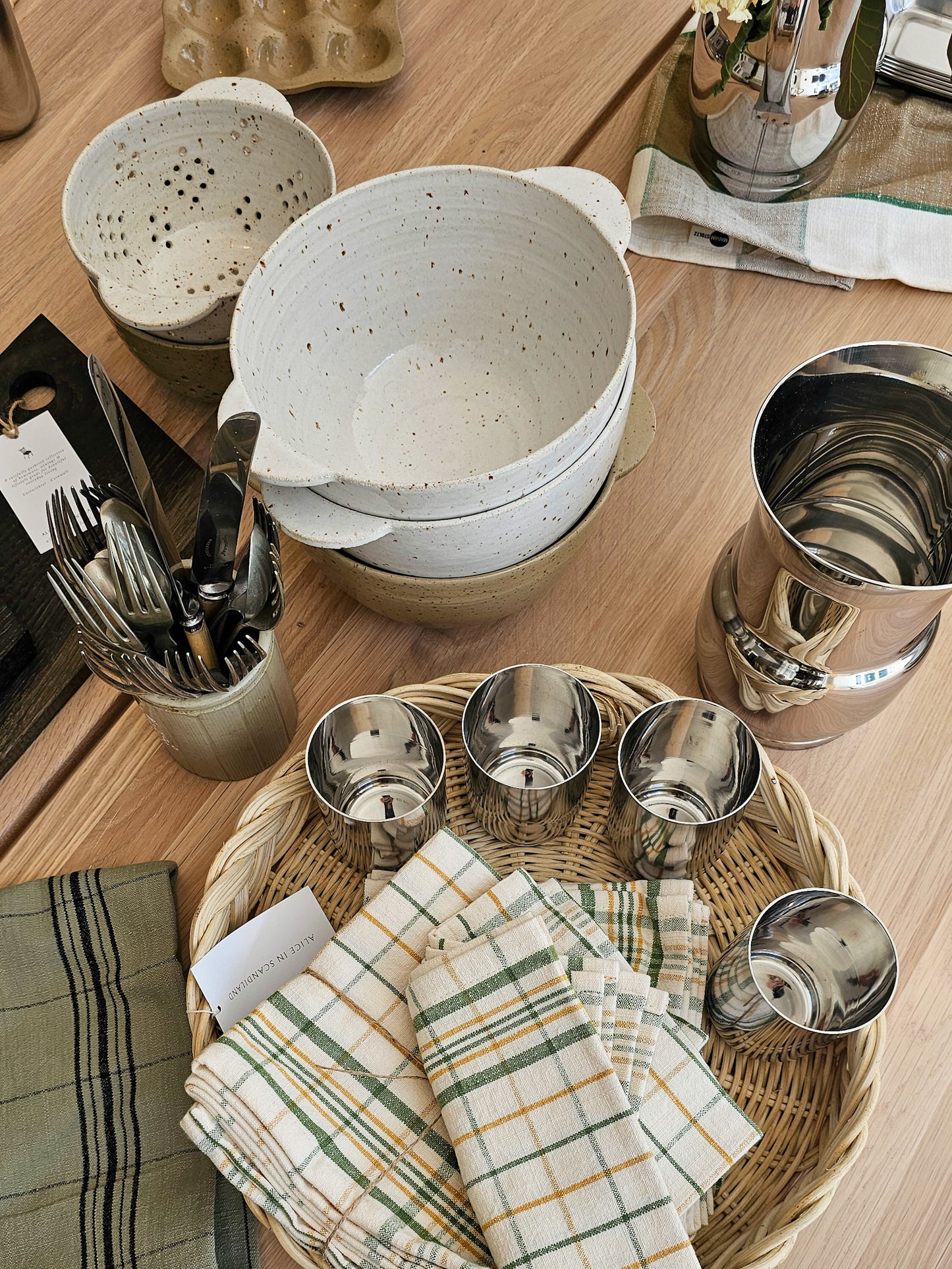 Serving Bowl | White Speckle Stoneware